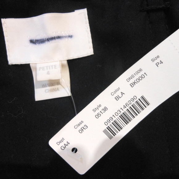 J CREW NWT Black Strapless Silk Duponi 'Erin' Dress - Picture 8 of 8